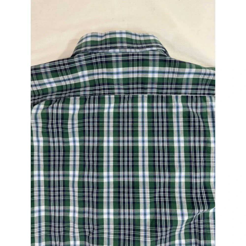 Tailorbyrd Shirt Mens Size 2XLT Green Plaid Long Sleeve‎ Button Down Flip Cuff